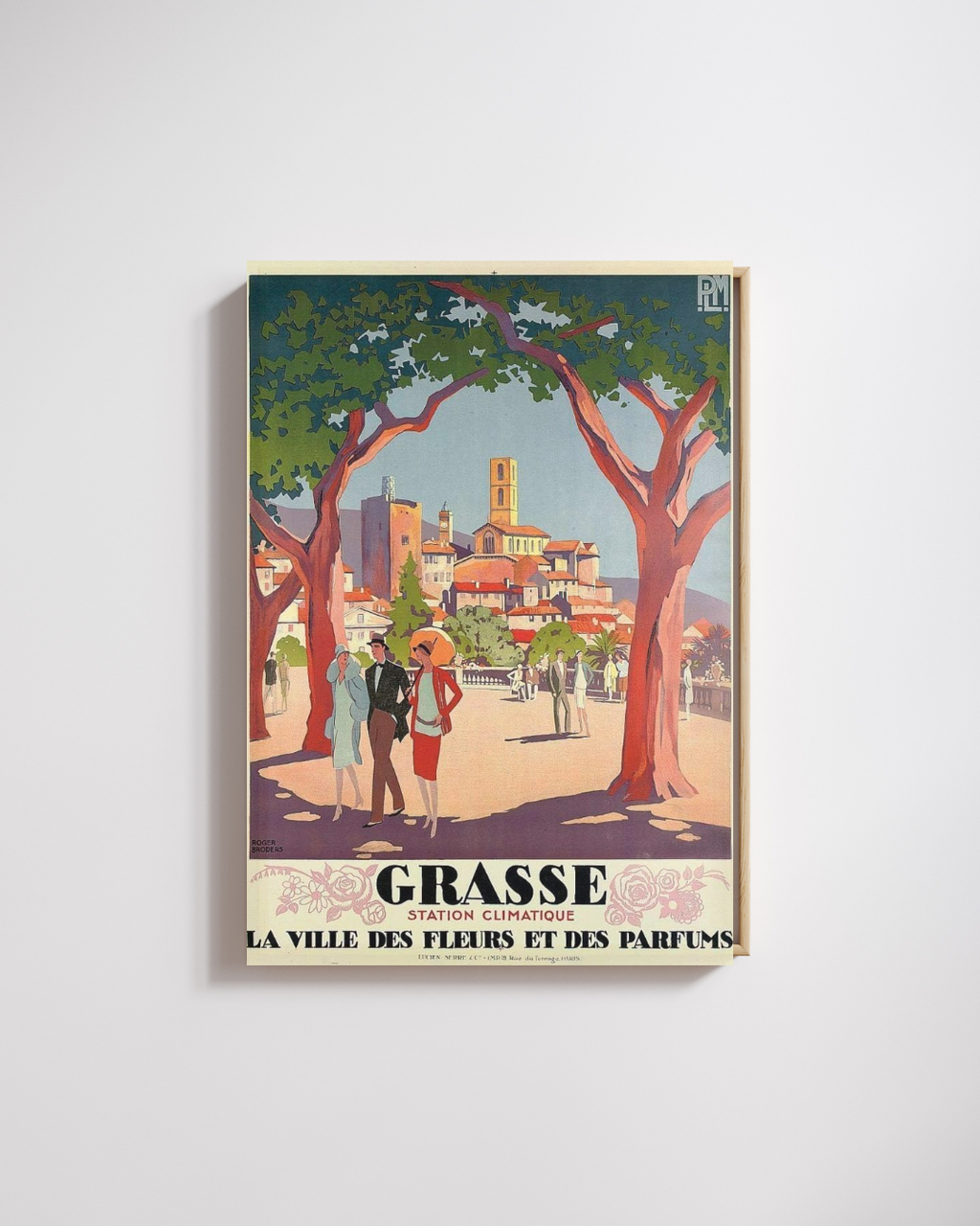 GRASSE – AFFICHE VINTAGE CÔTE D’AZUR – VILLE DES PARFUMS – ART DÉCO VOYAGE – REPRODUCTION – POSTER HUB STUDIO – HQ