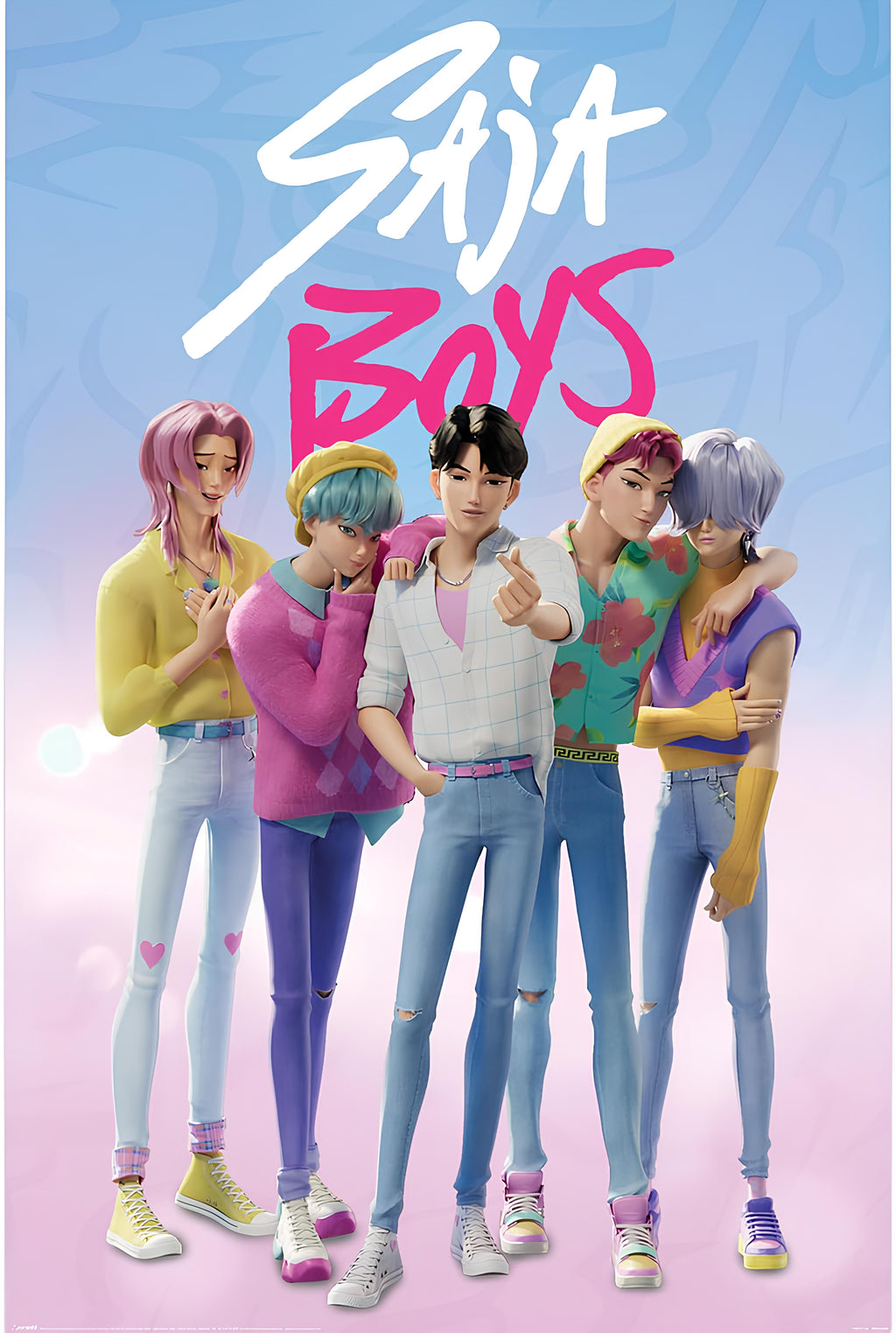 Poster Saja Boys issu de KPOP Demon Hunters. Univers K-pop animé tendance. Reproduction haute qualité – Poster Hub.
