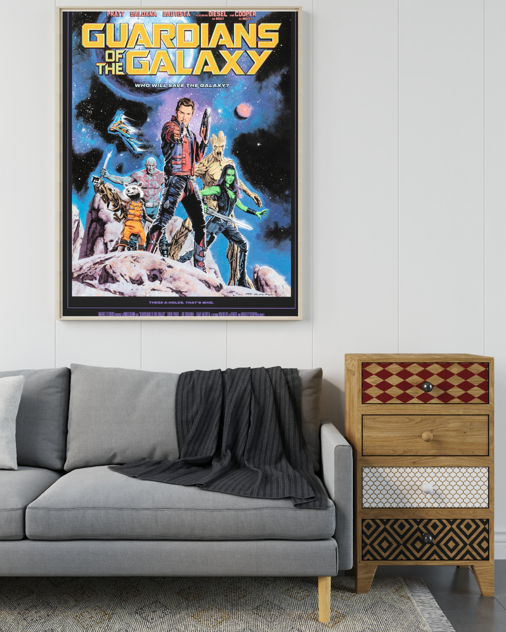 GUARDIANS OF THE GALAXY – CHRIS PRATT – 2014 – SCIENCE-FICTION ACTION – REPRODUCTION – POSTER HUB STUDIO – HQ