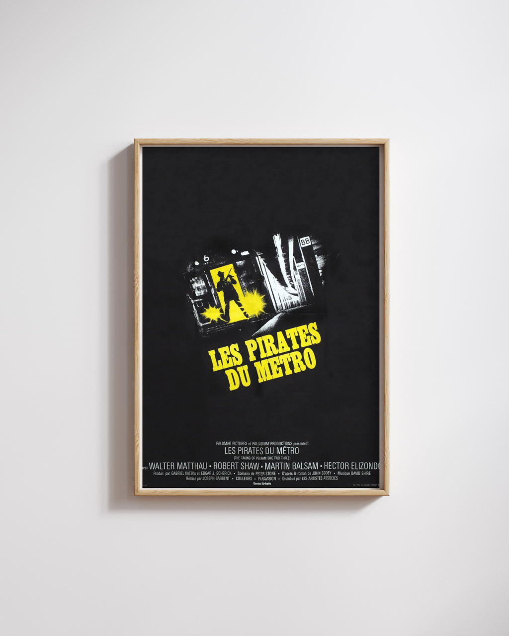 LES PIRATES DU MÉTRO, ROBERT SHAW, 1974, Repro affiche cinéma VINTAGE, HQ