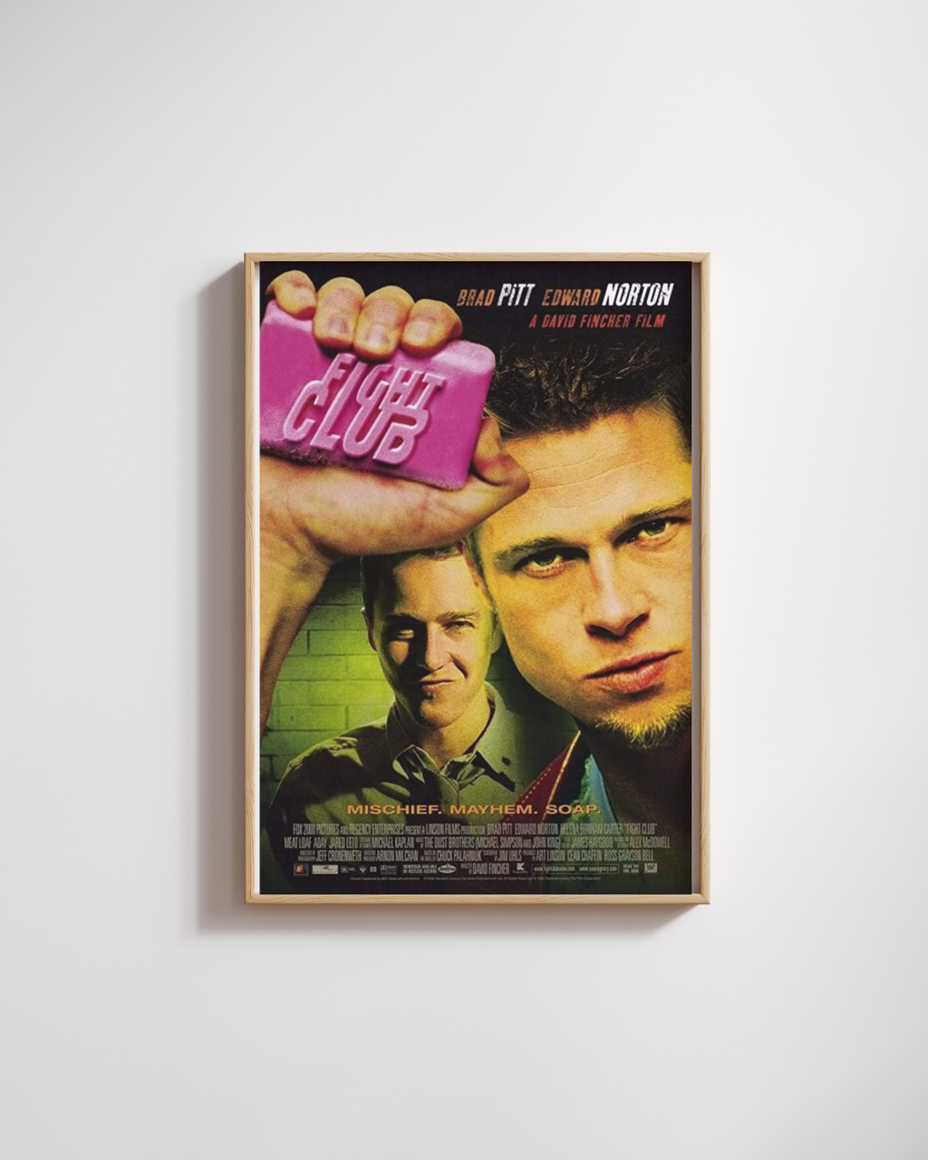 FIGHT CLUB – FILM (1999) – BRAD PITT – CULT THRILLER MOVIE POSTER – REPRODUCTION – POSTER HUB STUDIO – HQ