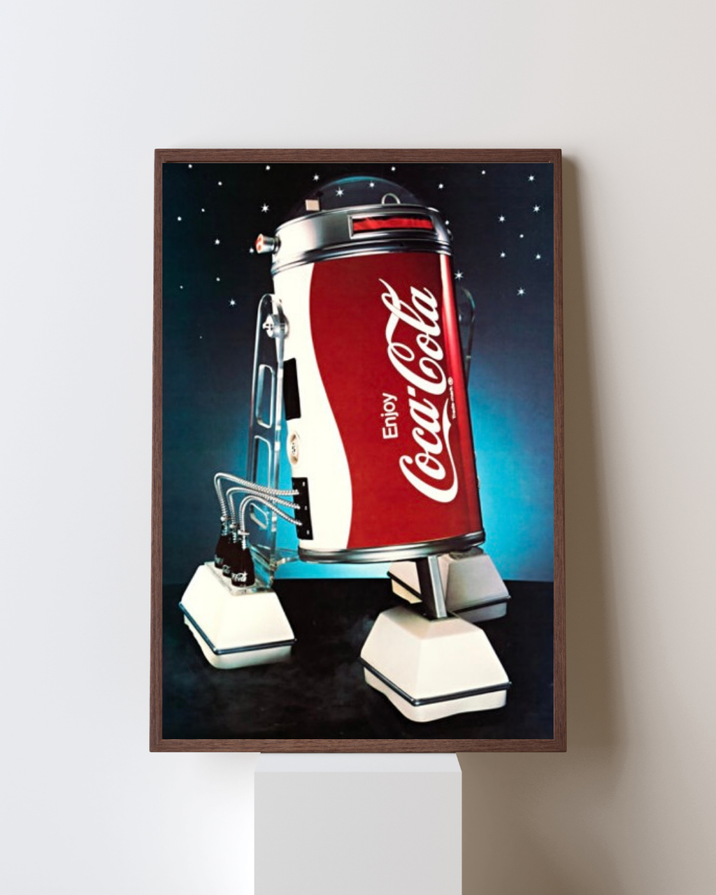 COCA-COLA ROBOT – VINTAGE ADVERTISEMENT (1970s) – POP ART ADVERTISING POSTER – ICONIC SODA – REPRODUCTION – POSTER HUB STUDIO – HQ