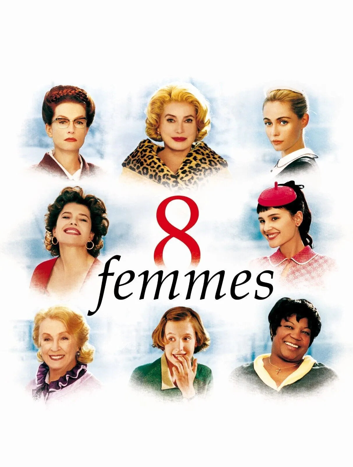 8 FEMMES, CATHERINE DENEUVE, 2002, repro affiche de cinema, VINTAGE HQ