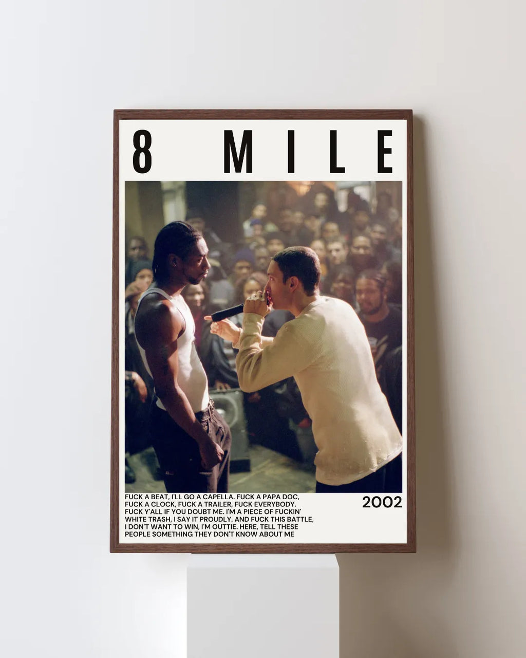 8 MILE, EMINEM, 2002, REPRO MOVIE POSTER, VINTAGE, HQ