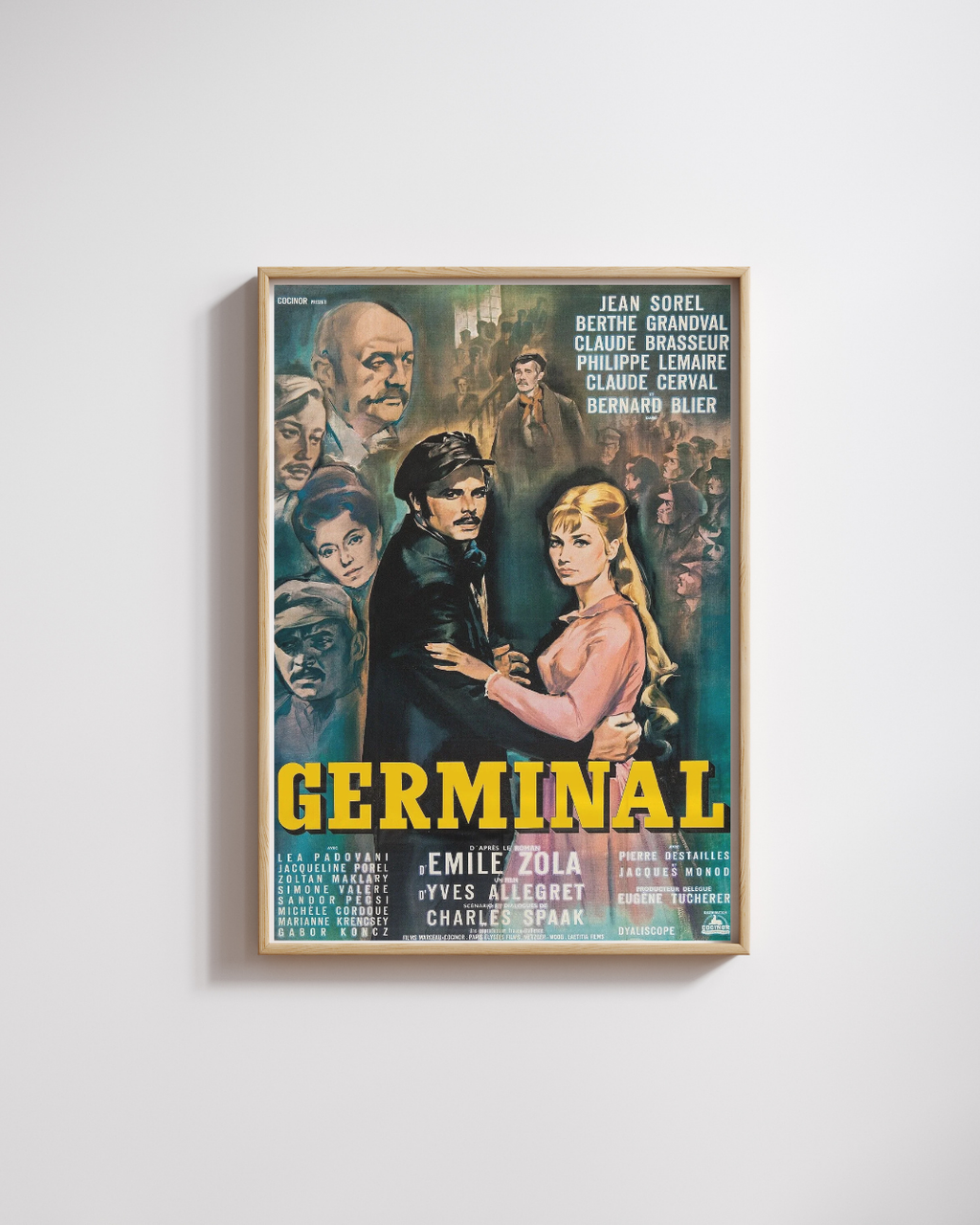 GERMINAL, JEAN SULLY MORGAN, 1963, REPRO MOVIE POSTER, VINTAGE, HQ.