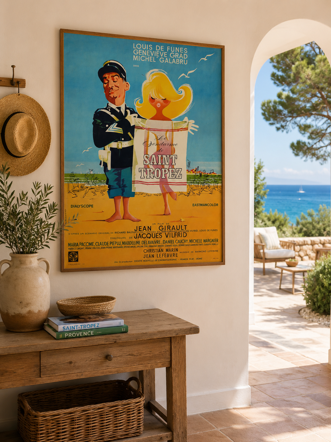 THE GENDARME OF SAINT-TROPEZ, LOUIS DE FUNÈS, 1964, REPRO VINTAGE CINEMA POSTER, HQ