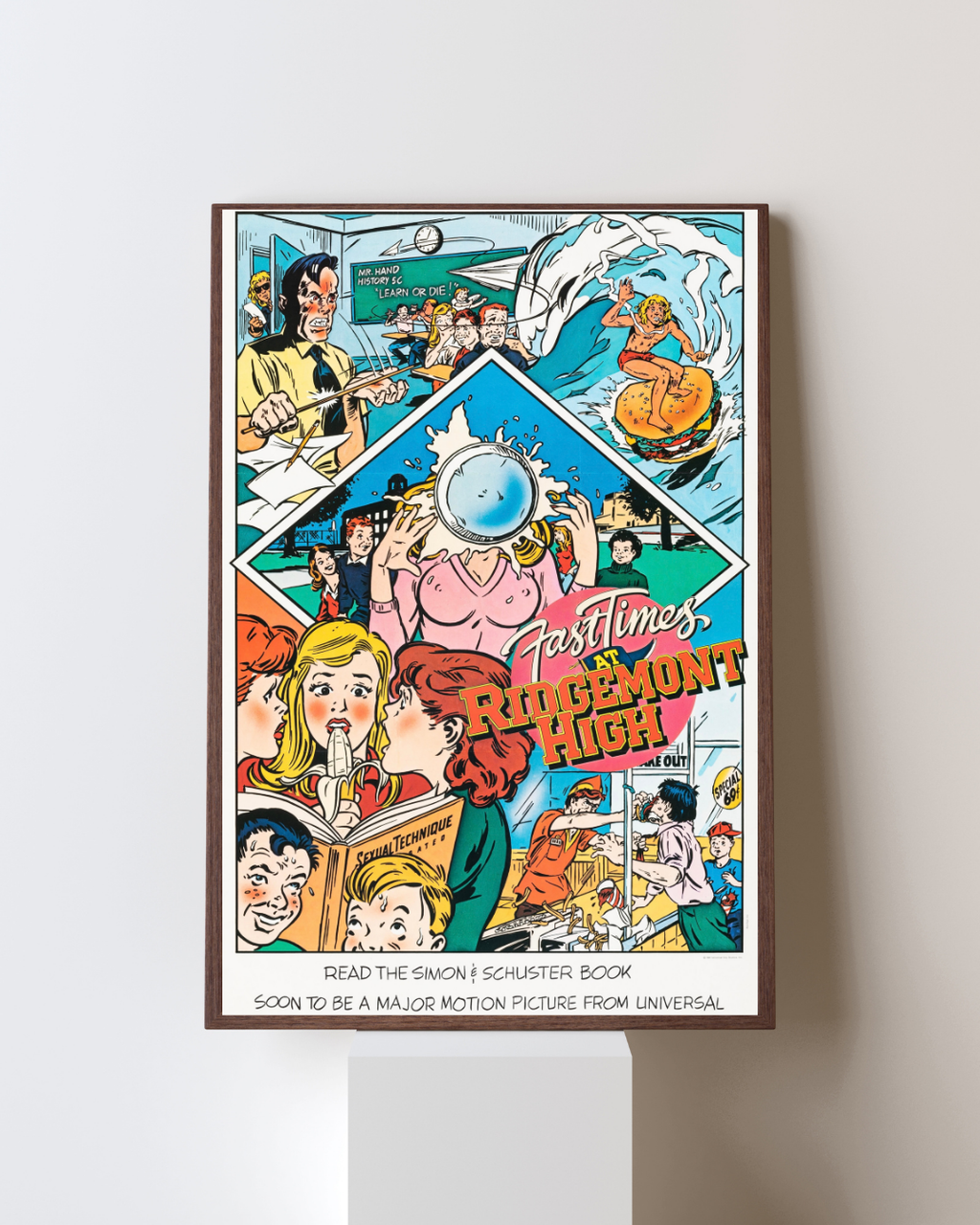 FAST TIMES AT RIDGEMONT HIGH – FILM CULTE (1982) – SEAN PENN – COMÉDIE – AFFICHE CINÉMA – REPRODUCTION – POSTER HUB STUDIO – HQ