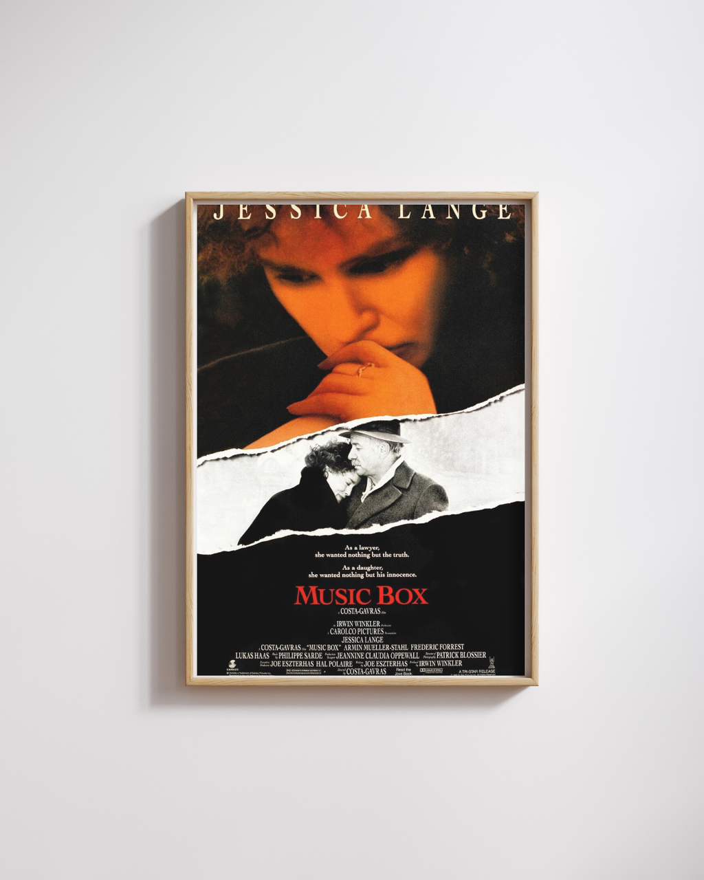 MUSIC BOX, JESSICA LANGE, 1989 reproduction movie poster, VINTAGE, HQ