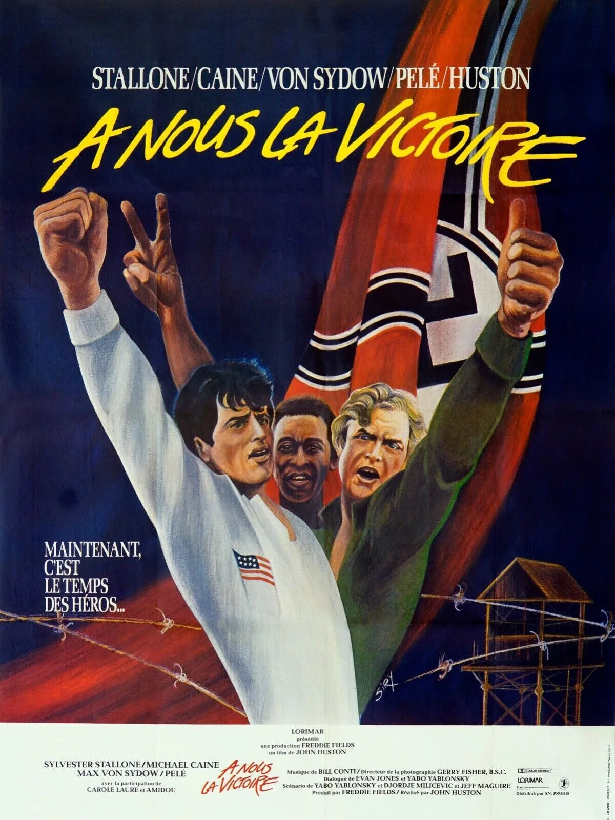 A NOUS LA VICTOIRE, SYLVESTER STALLONE, 1981, REPRO MOVIE POSTER, VINTAGE, HQ