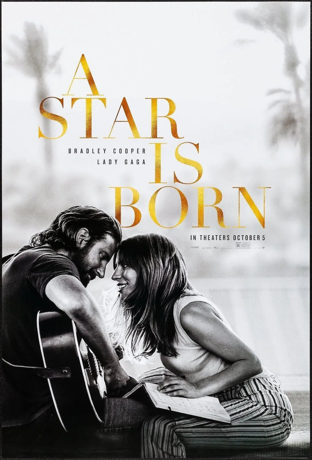 A STAR IS BORN, LADY GAGA, 2018, REPRO MOVIE POSTER, VINTAGE, HQ