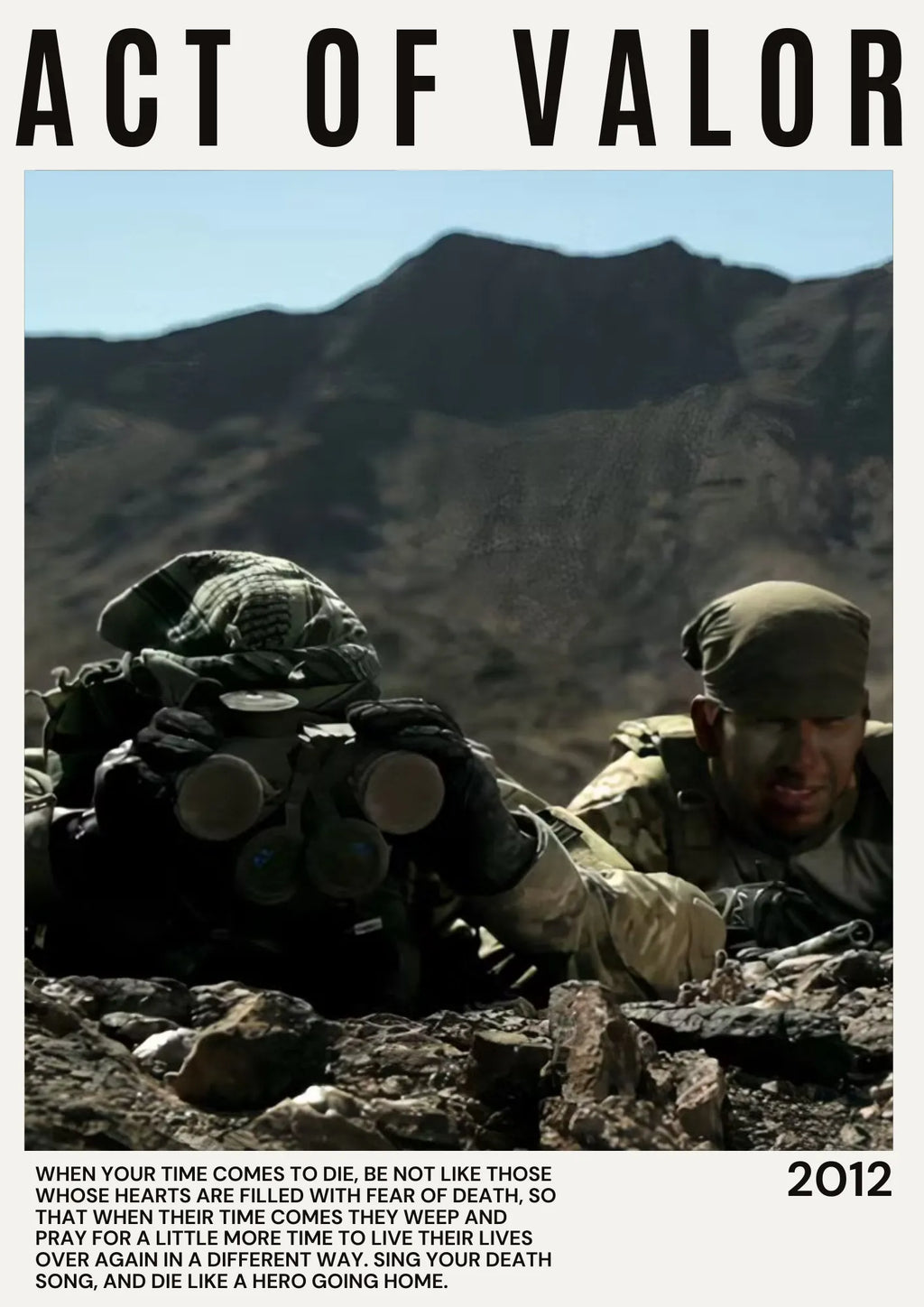 ACT OF VALOR, ALEX VEADOV, 2012, REPRO MOVIE POSTER, VINTAGE, HQ