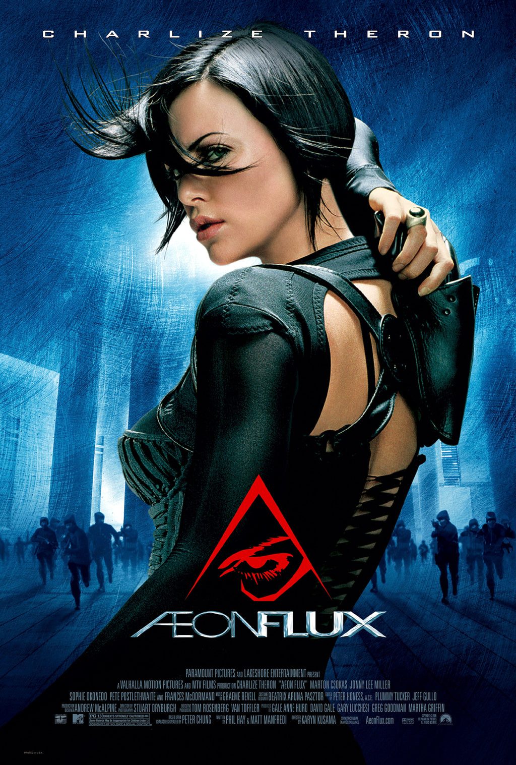 AEON FLUX – A FILM BY KARYN KUSAMA – CHARLIZE THERON – 2005 – SCIENCE-FICTION MOVIE POSTER – REPRODUCTION – POSTER HUB STUDIO – HQ