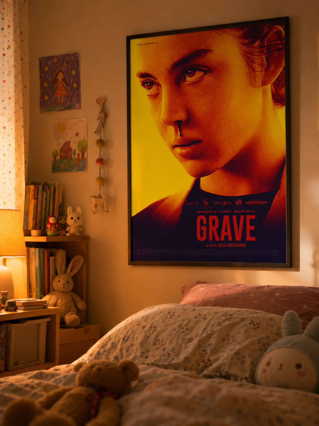 Affiche cinéma Grave – Julia Ducournau, reproduction vintage haute qualité, Poster Hub Studio"