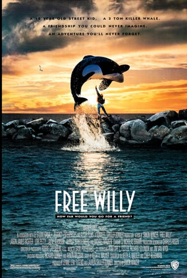 FREE WILLY / SAUVEZ WILLY – JASON JAMES RICHTER – 1993 – FAMILY / ADVENTURE / DRAMA FILM – REPRODUCTION