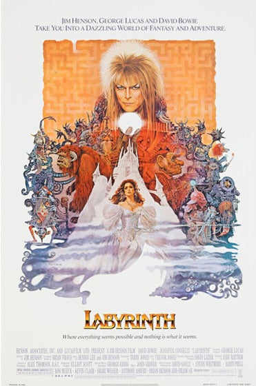 LABYRINTH / LABYRINTHE – DAVID BOWIE – 1986 – FANTASTIQUE / AVENTURE / FAMILLE – REPRODUCTION