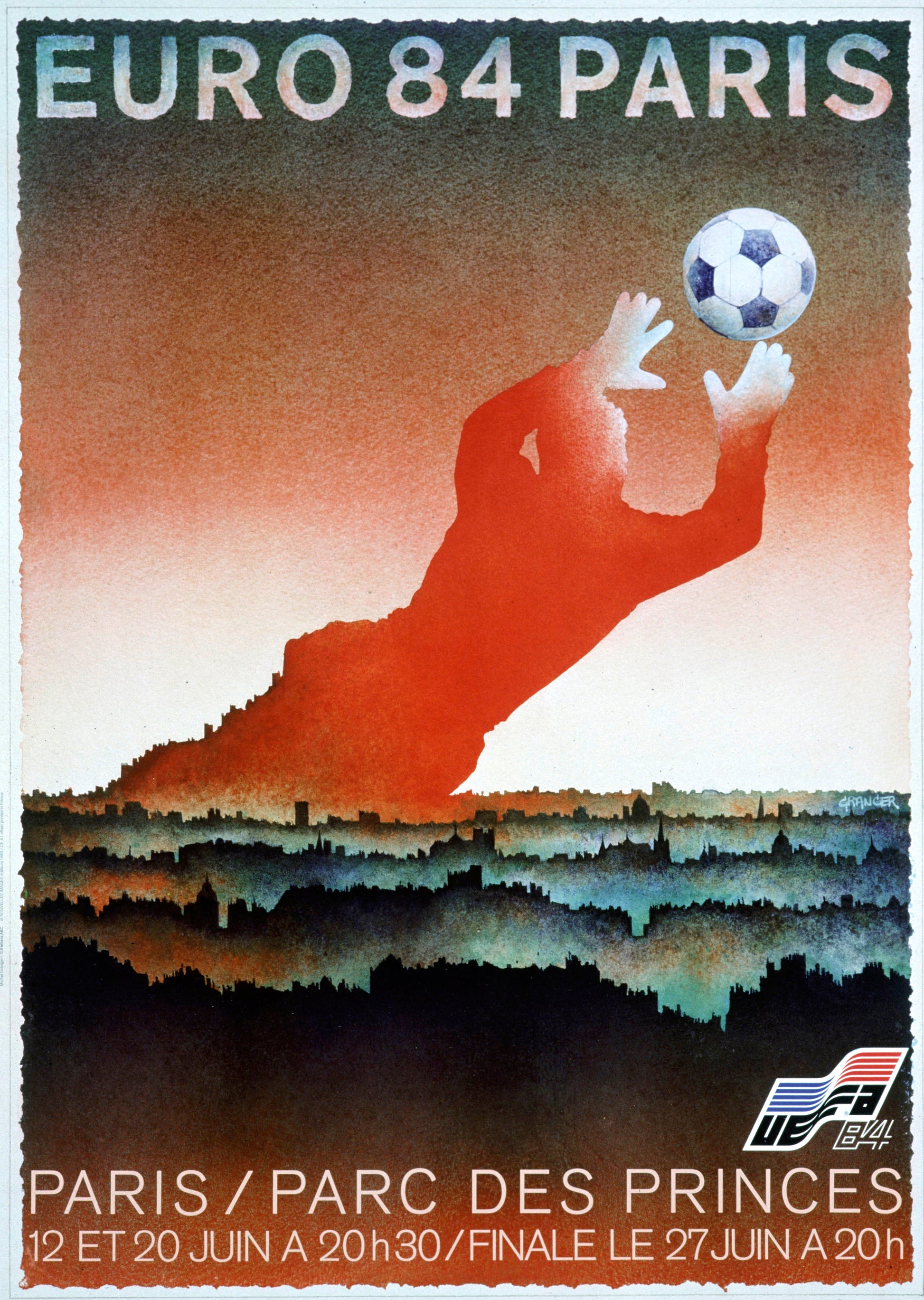 EURO 84 PARIS – PARC DES PRINCES – HQ- REPRO MOVIE POSTER, VINTAGE, HQ