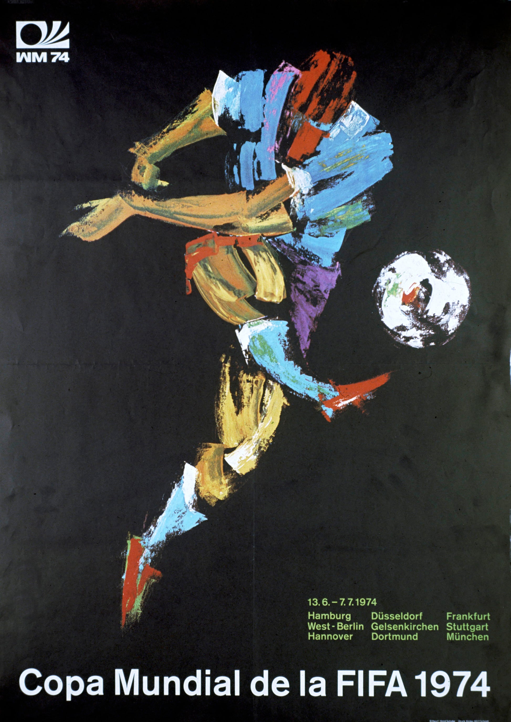 COUPE DU MONDE DE LA FIFA 1974 – ALEMAGNE– HQ- REPRO MOVIE POSTER, VINTAGE, HQ