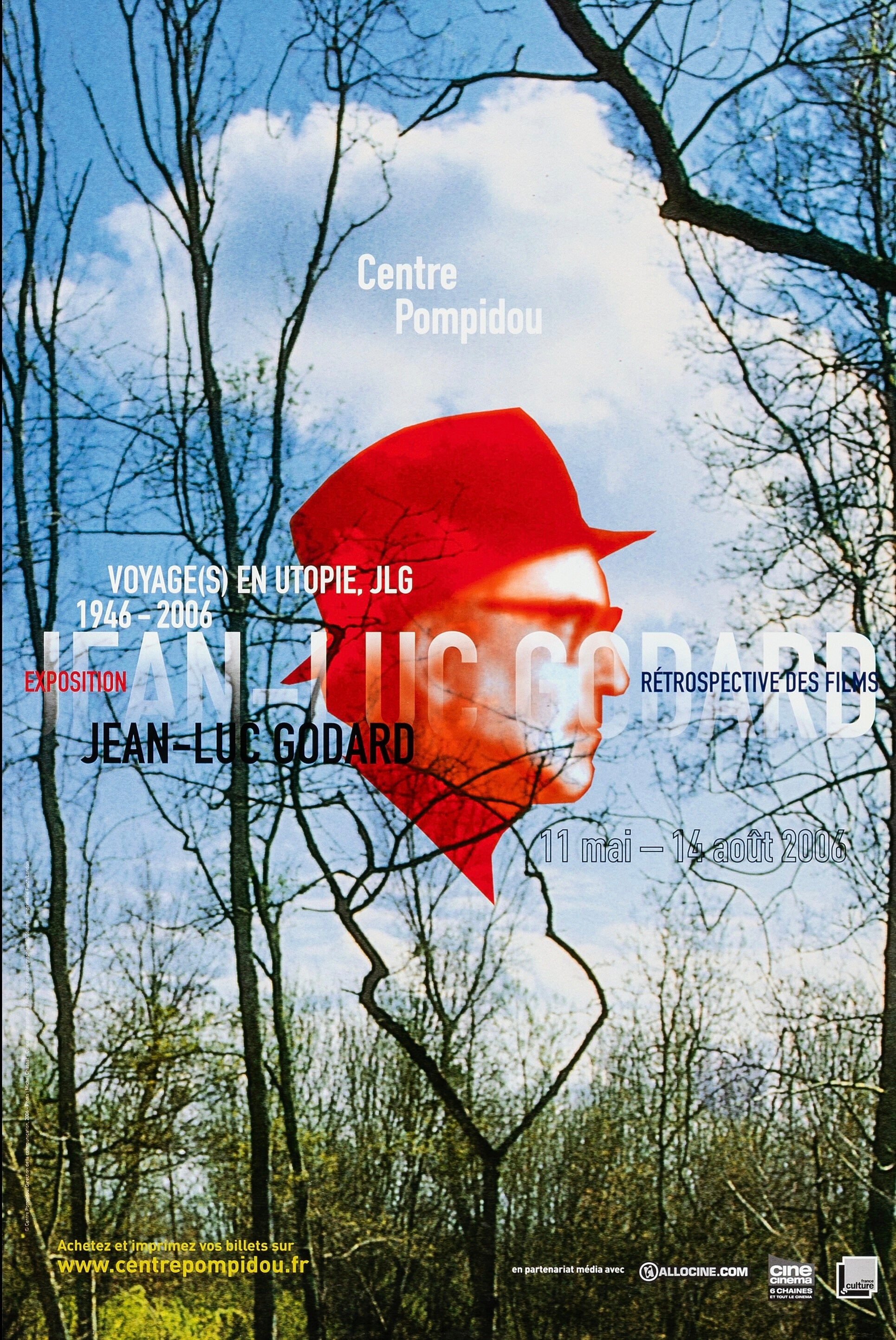 VOYAGE(S) EN UTOPIE – JEAN-LUC GODARD – AFFICHE EXPOSITION CENTRE POMPIDOU – 2006 – REPRODUCTION
