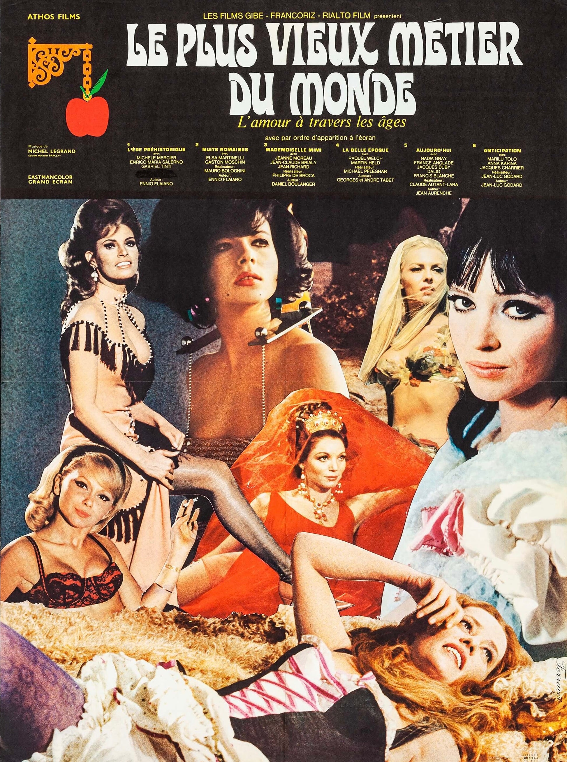 THE OLDEST PROFESSION IN THE WORLD – COLLECTIVE FILM – JEANNE MOREAU – MICHELE MERCIER – NADIJA TILLER – CINEMA POSTER 1967 – REPRODUCTION