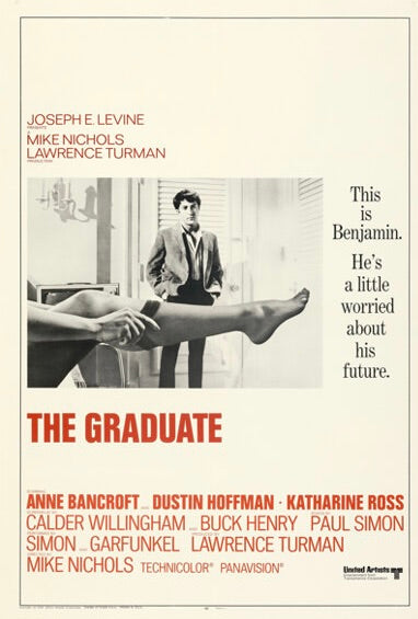 THE GRADUATE – DUSTIN HOFFMAN – COMEDY DRAMA MOVIE POSTER 1967 MIKE NICHOLS
