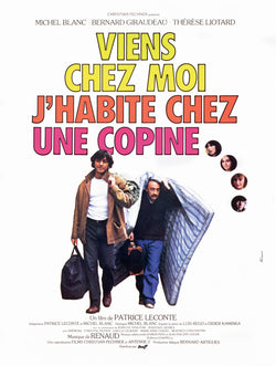 affiche Viens chez moi j’habite chez une copine 1981 Michel Blanc Patrice Leconte comédie française années 80 poster cinéma reproduction haute qualité décoration murale rétro