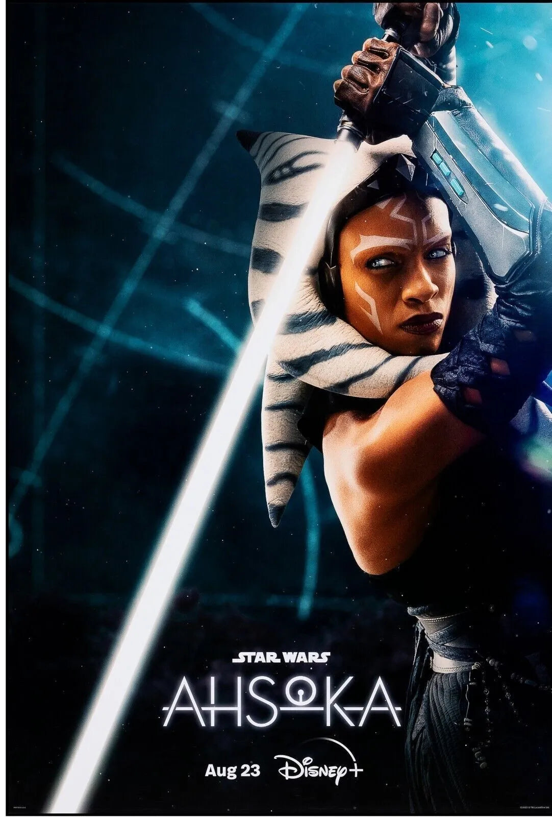 AHSOKA, ROSARIO DAWSON, 2023, REPRO MOVIE POSTER, VINTAGE, HQ