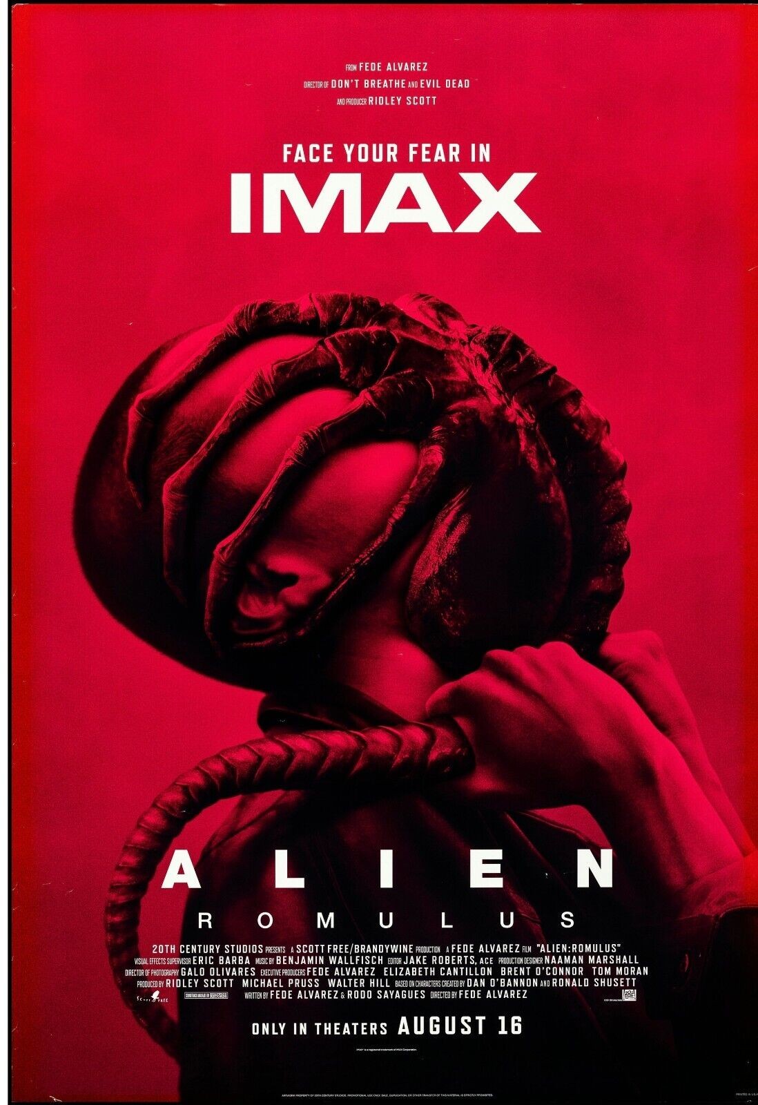 ALIEN: ROMULUS, CAILEY SPAENY, 2024, REPRO MOVIE POSTER, VINTAGE, HQ