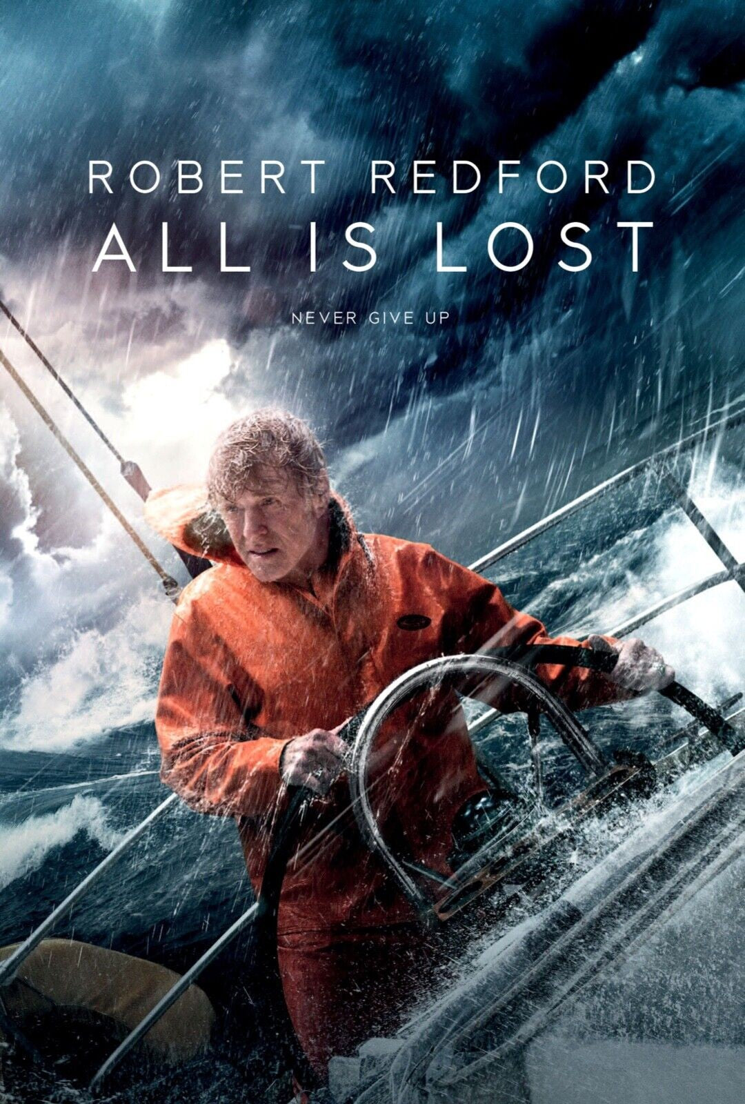 ALL IS LOST, ROBERT REDFORD, 2013, REPRO MOVIE POSTER, VINTAGE, HQ