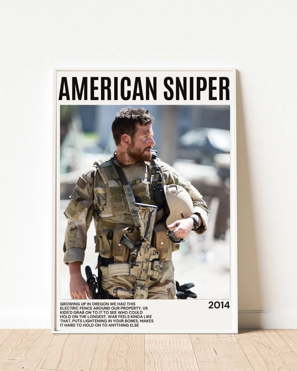 AMERICAN SNIPER, BRADLEY COOPER, 2014, REPRO MOVIE POSTER, VINTAGE, HQ