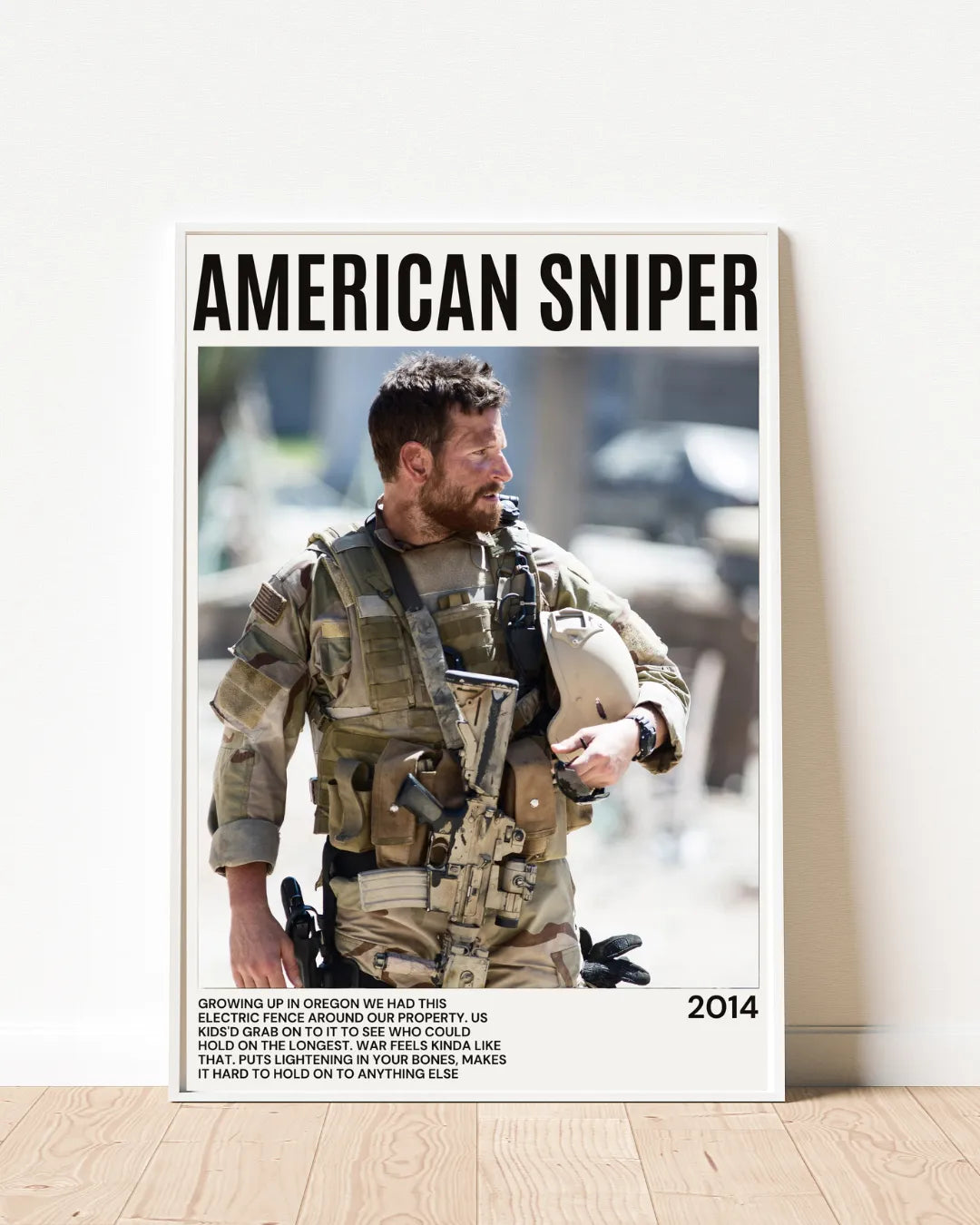 AMERICAN SNIPER, BRADLEY COOPER, 2014, REPRO MOVIE POSTER, VINTAGE, HQ
