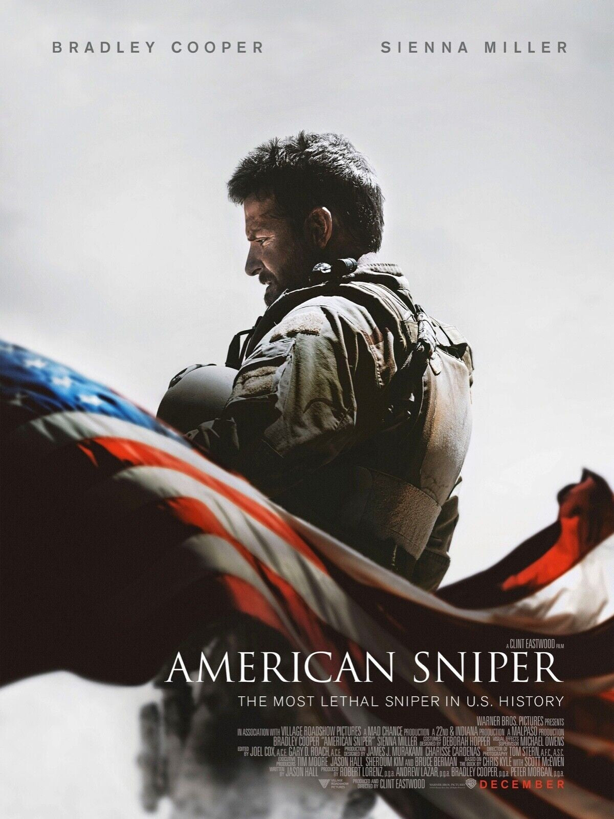 AMERICAN SNIPER, BRADLEY COOPER, 2014, REPRO MOVIE POSTER, VINTAGE, HQ