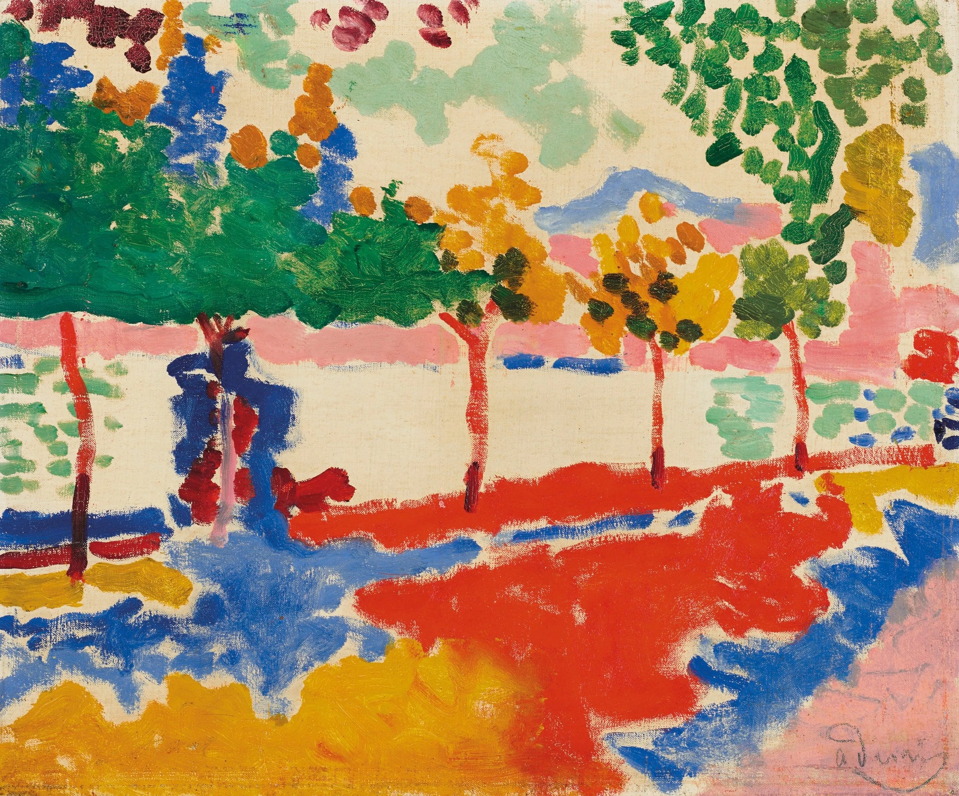 ANDRÉ DERAIN BORD DE RIVIE AFFICHE VINTAGE REPRO ART POSTER HQ