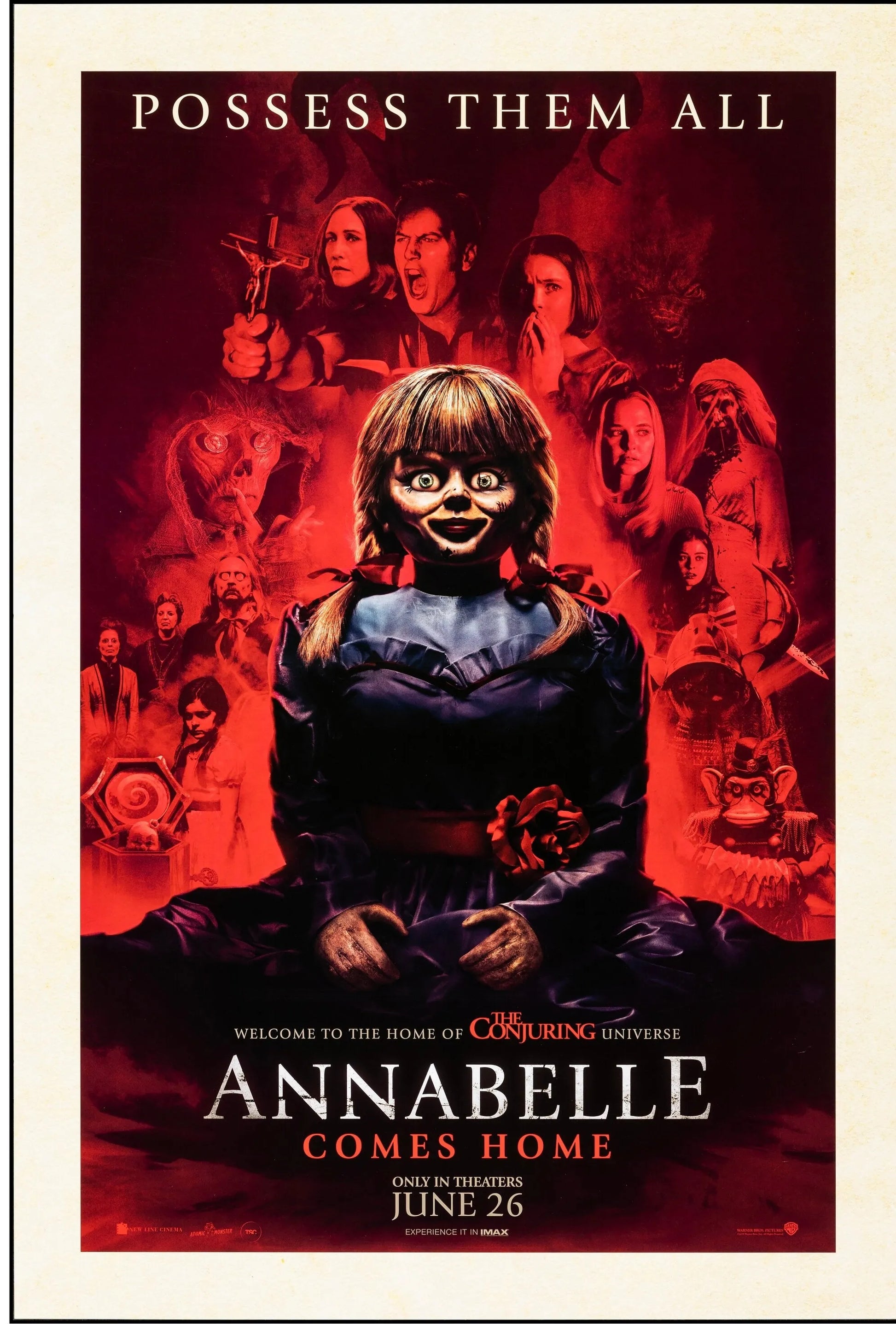 ANNABELLE COMES HOME – VERA FARMIGA – 2019, AFFICHE VINTAGE CINÉMA RÉTRO, HQ