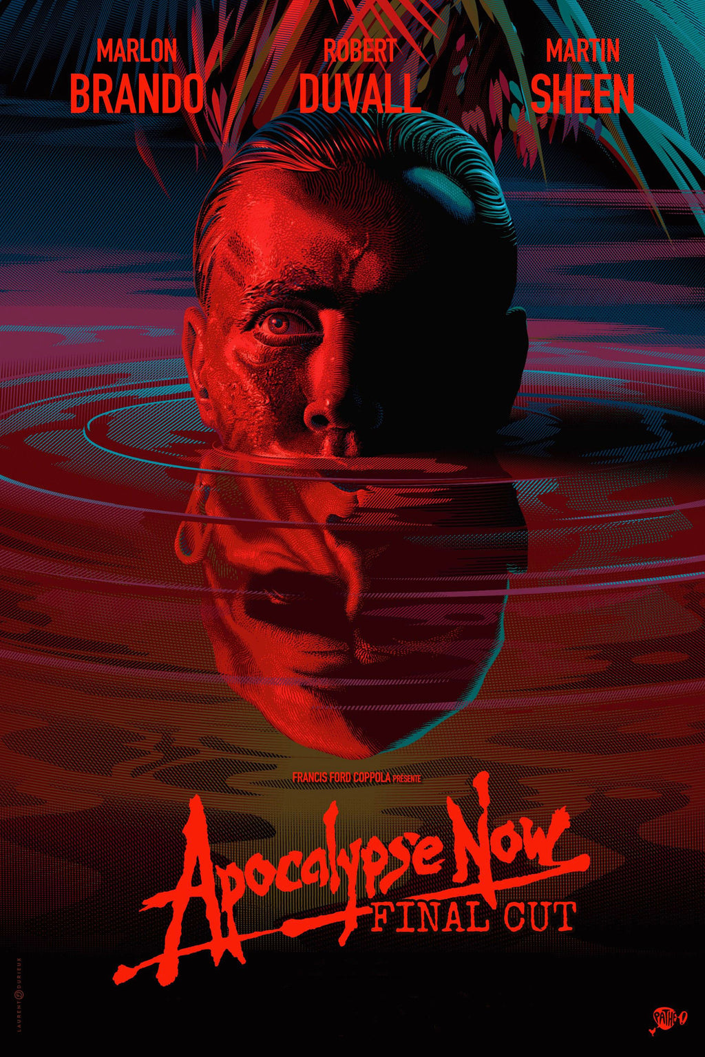 APOCALYPSE NOW FINAL CUT – A FILM BY FRANCIS FORD COPPOLA – MARLON BRANDO – ROBERT DUVALL – MARTIN SHEEN – CULT CINEMA POSTER – HUB STUDIO POSTER – HQ