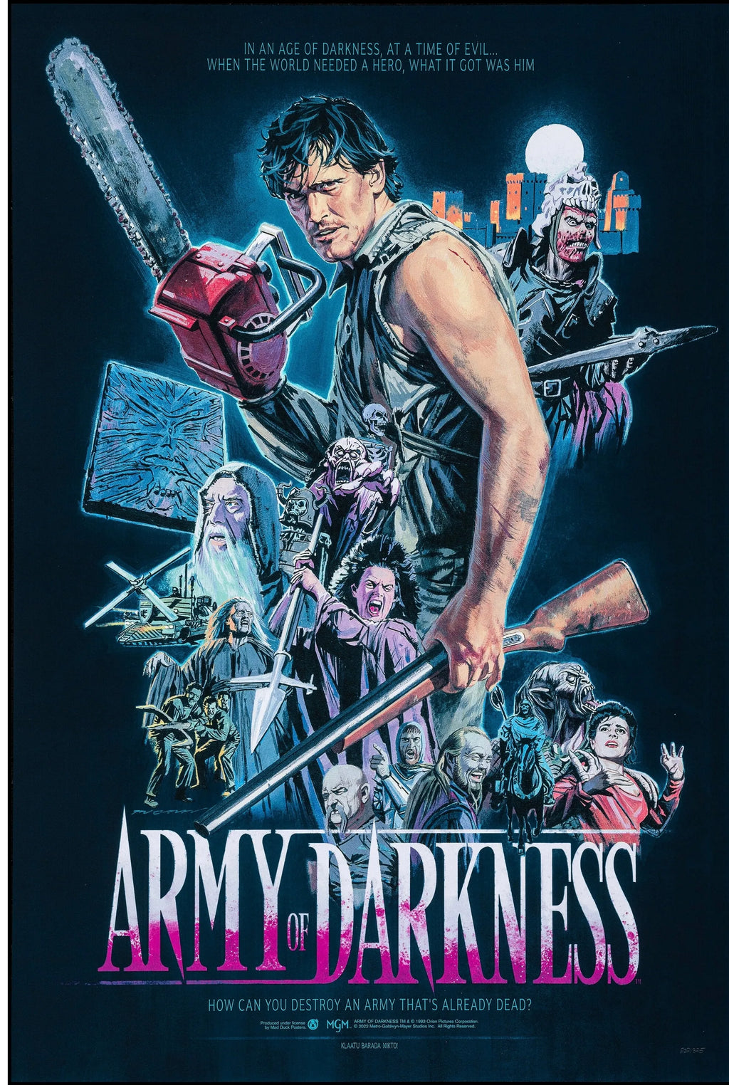 ARMY OF DARKNESS, SAM RAIMI, 1992, AFFICHE VINTAGE MOVIE POSTER, HQ