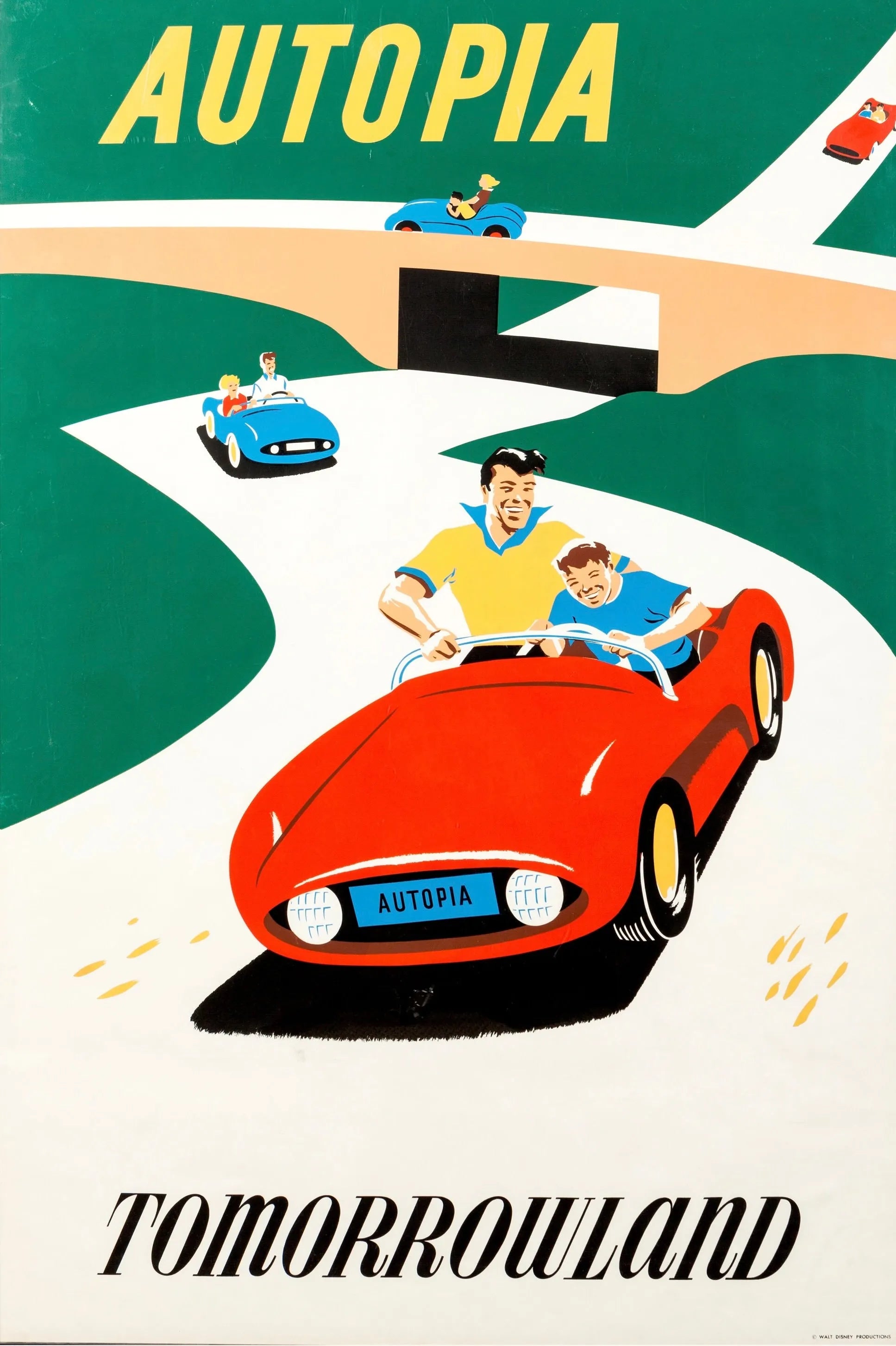 AUTOPIA AFFICHE VINTAGE CARS POSTER HQ