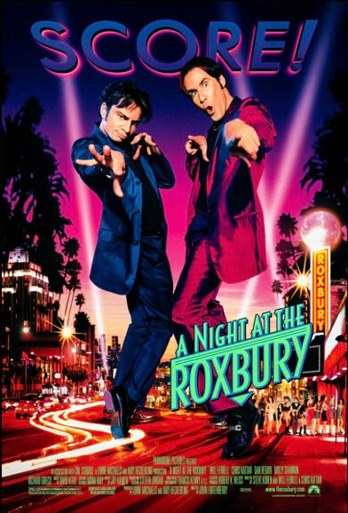 Affiche du film A Night at the Roxbury (1998). Comédie culte avec Will Ferrell et Chris Kattan. Reproduction HQ – Poster Hub Studio.