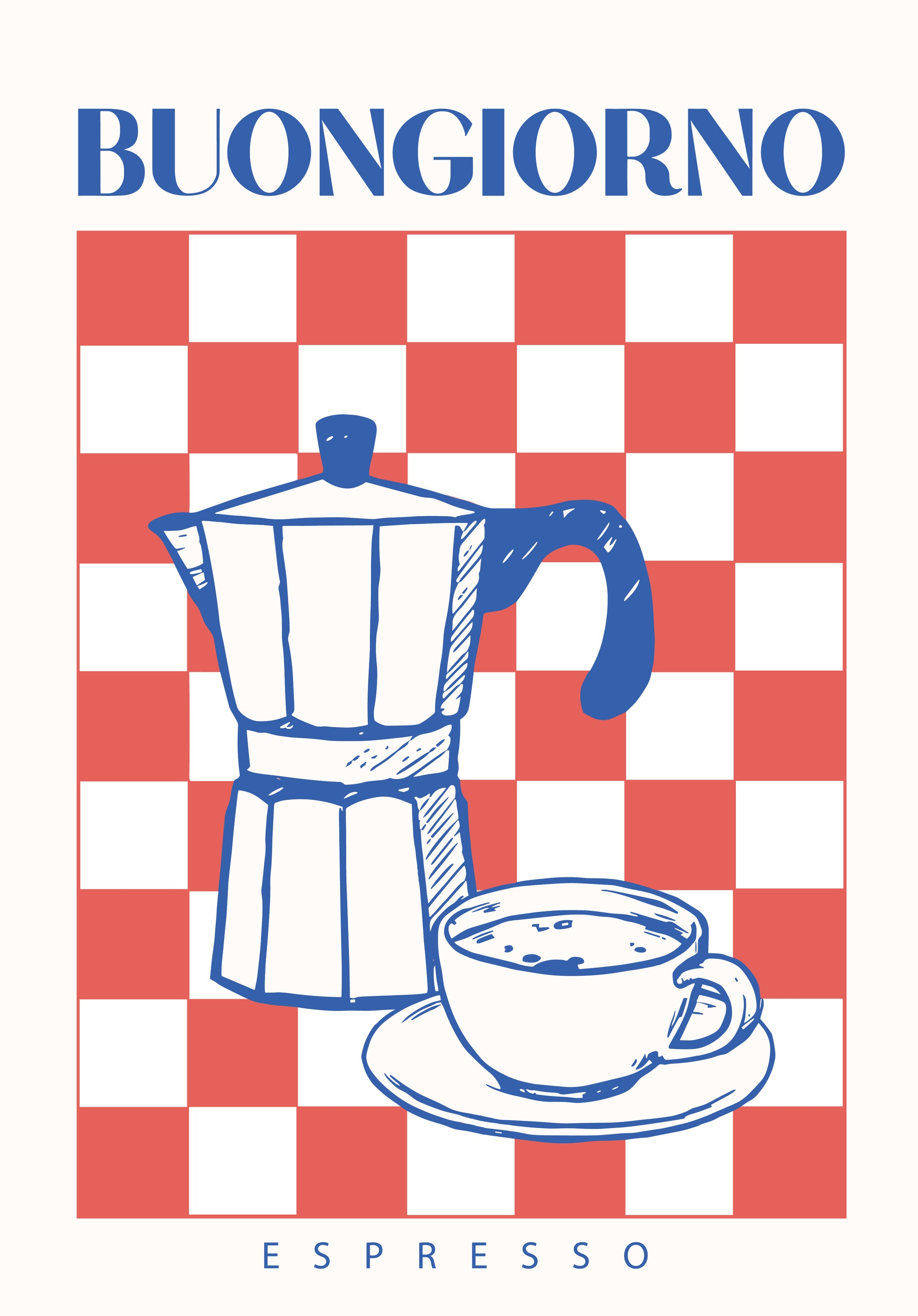 BUONGIORNO "PETIT DÉJEUNER" - REPRO AFFICHE PUBLICITAIRE, VINTAGE, HQ