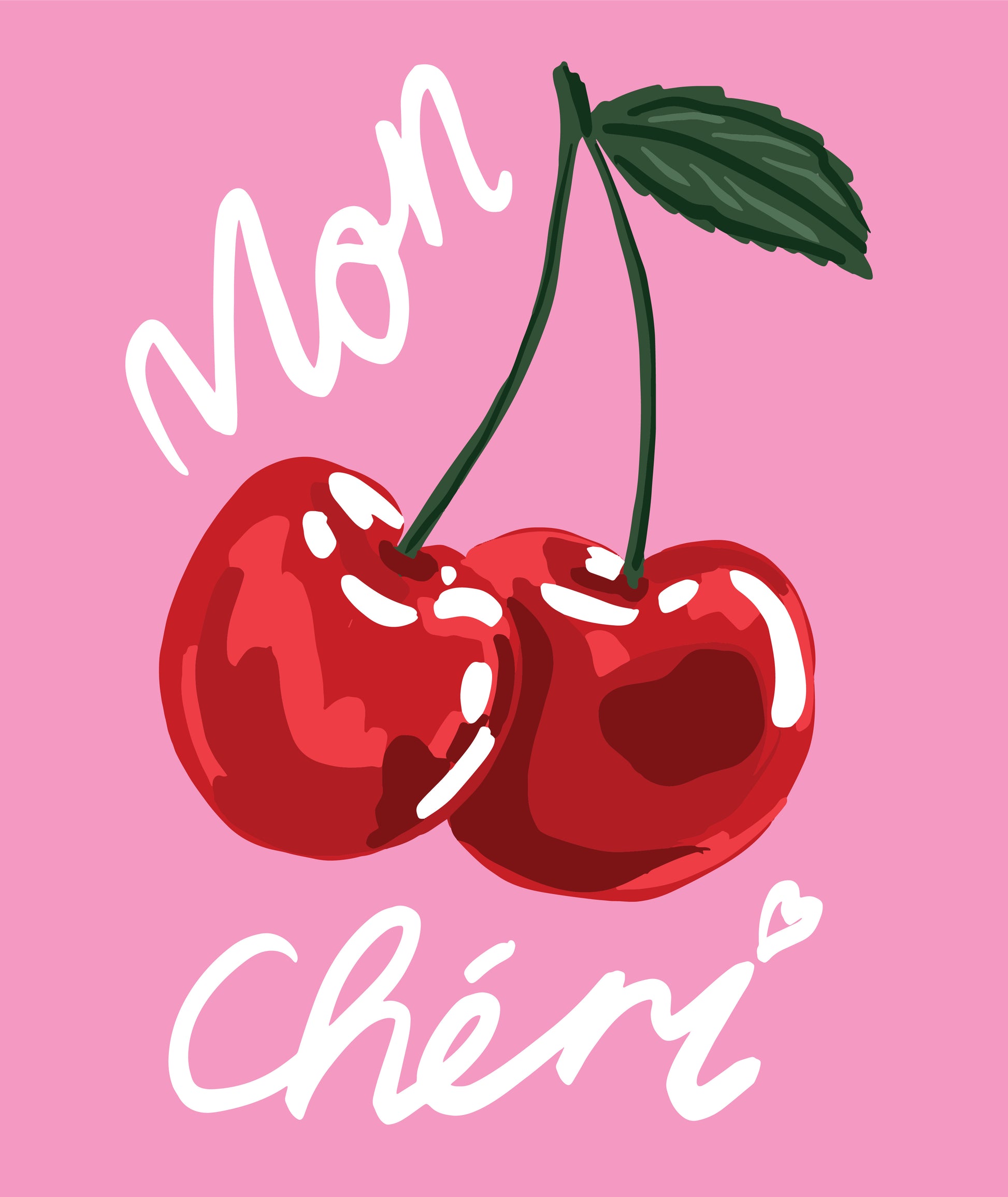 CERISES "MON CHÉRI"- REPRO  POSTER, VINTAGE, HQ.