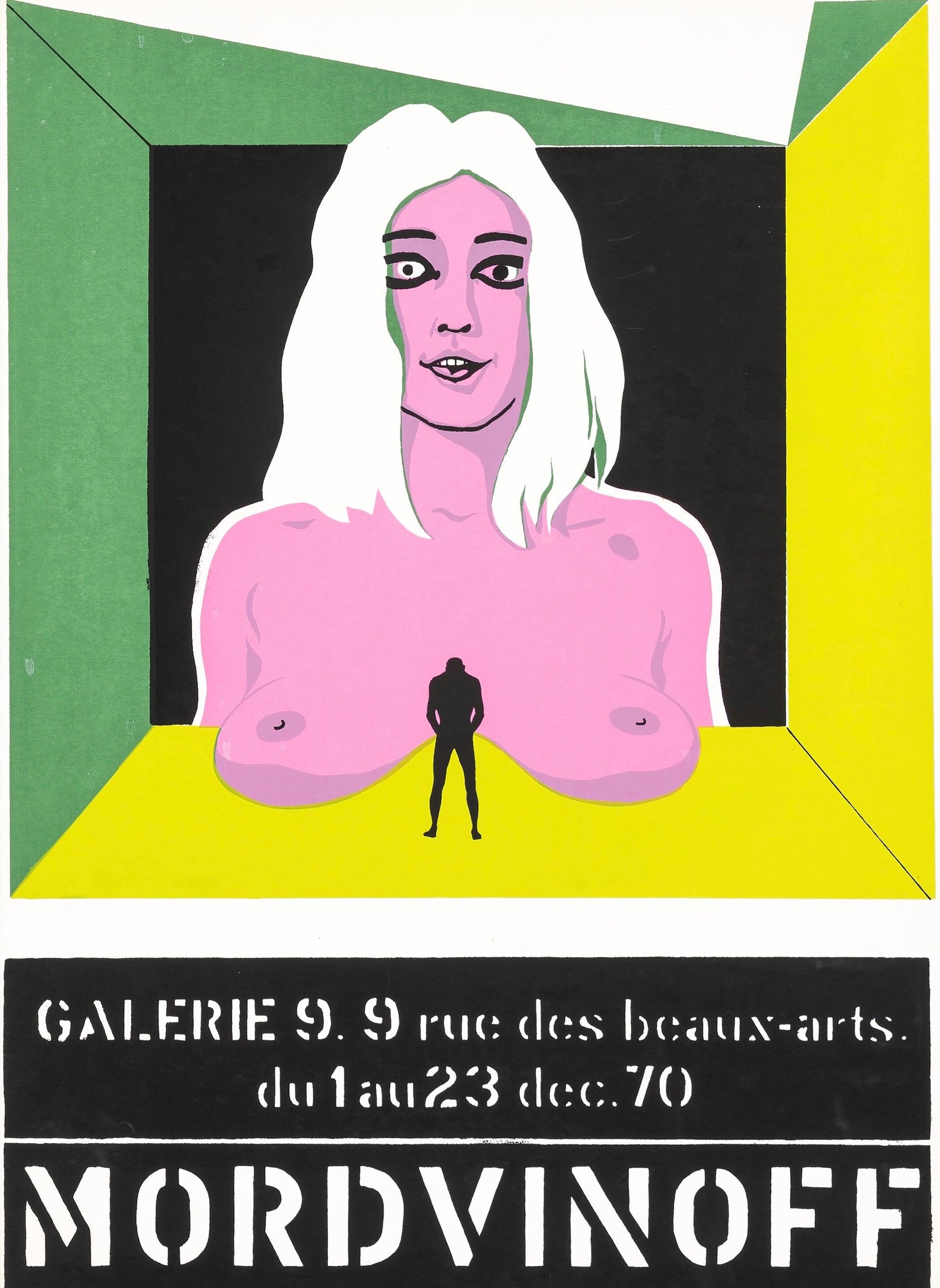 MORDVINOFF – AFFICHE ART CONTEMPORAIN – EXPOSITION GALERIE BEAUX-ARTS PARIS 1970 – POSTER GRAPHISME POP ART – REPRODUCTION – POSTER HUB STUDIO – HQ
