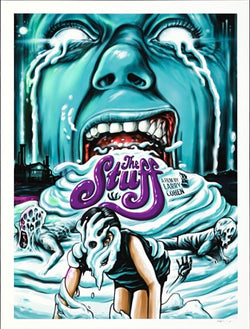 affiche film the stuff 1985 horreur bouche creme monstre vintage