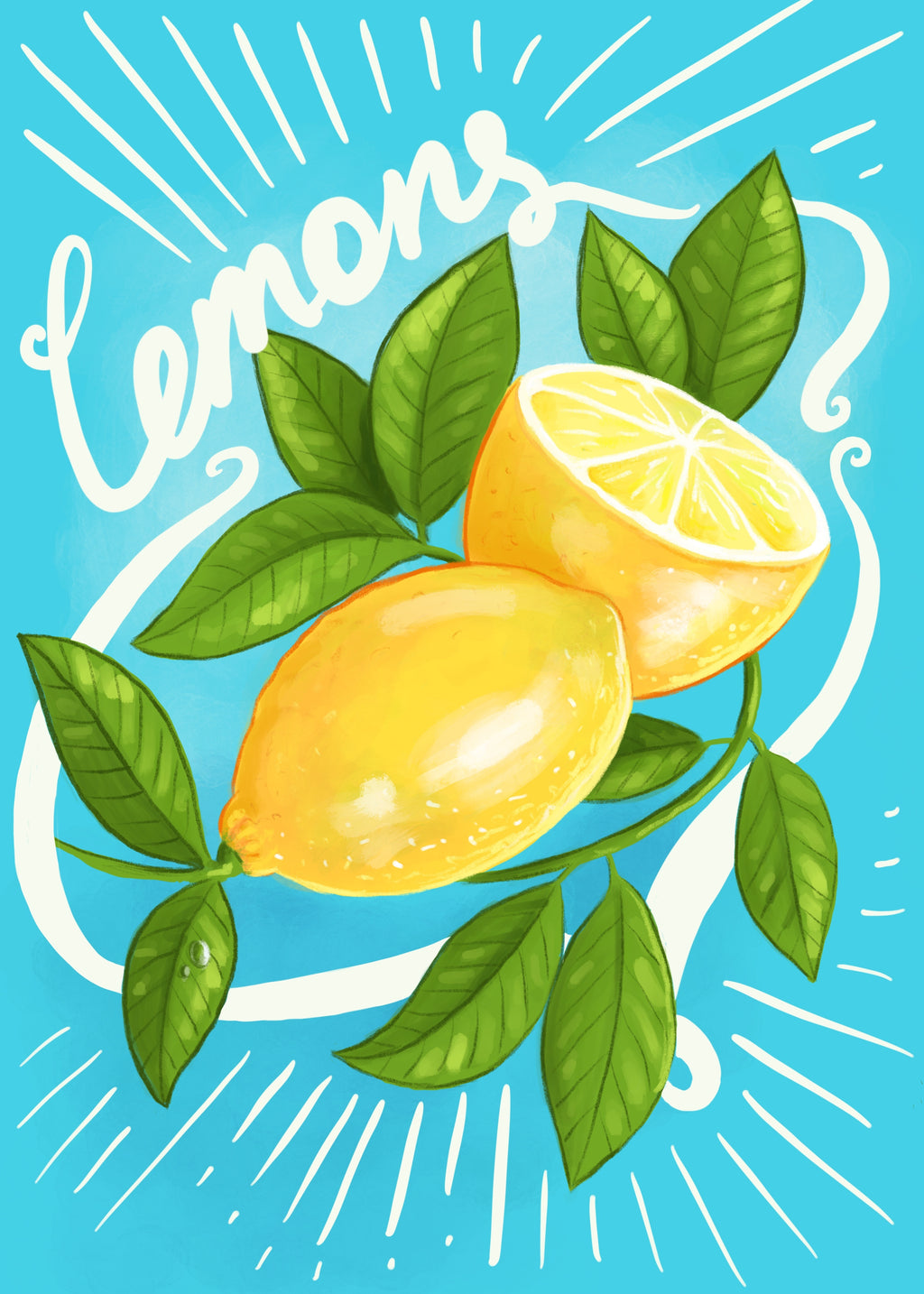LES CITRONS- REPRO AFFICHE PUBLICITAIRE, VINTAGE, HQ