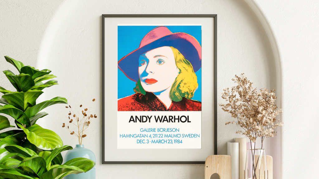 Affiche Andy Warhol Ingrid Bergman (1983), portrait pop art emblématique aux couleurs vives. Poster artistique iconique – reproduction HQ Poster Hub.