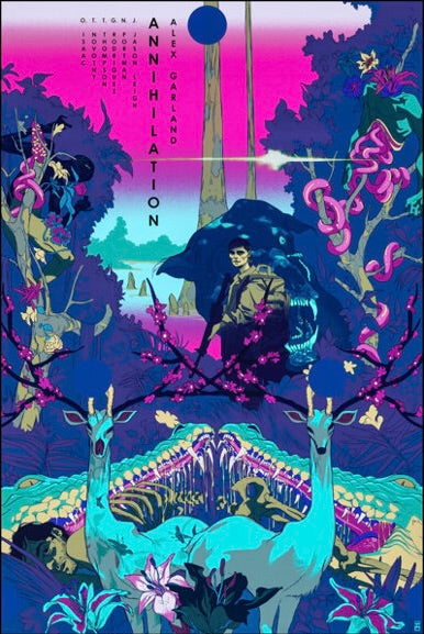 Affiche du film Annihilation (2018) avec Natalie Portman. Univers visuel unique et science-fiction mystérieuse. Reproduction HQ – Poster Hub Studio.