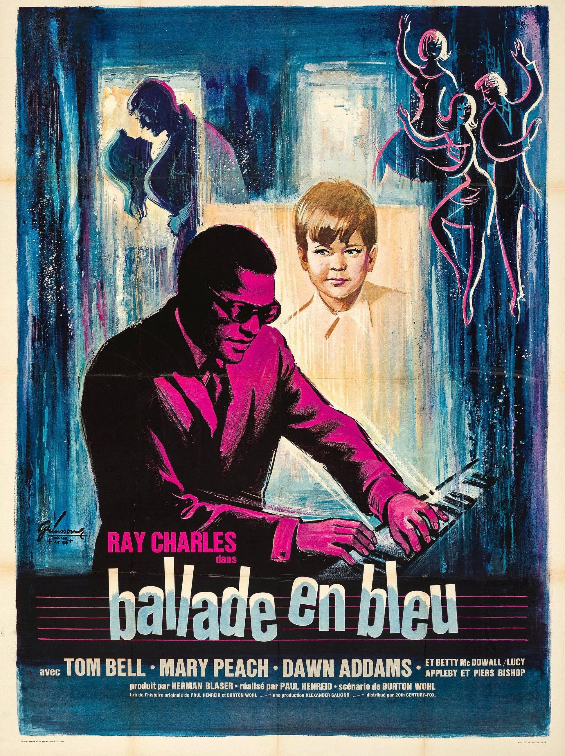 BALLADE EN BLEU MUSIC VINTAGE POSTER HQ RAY CHARLES