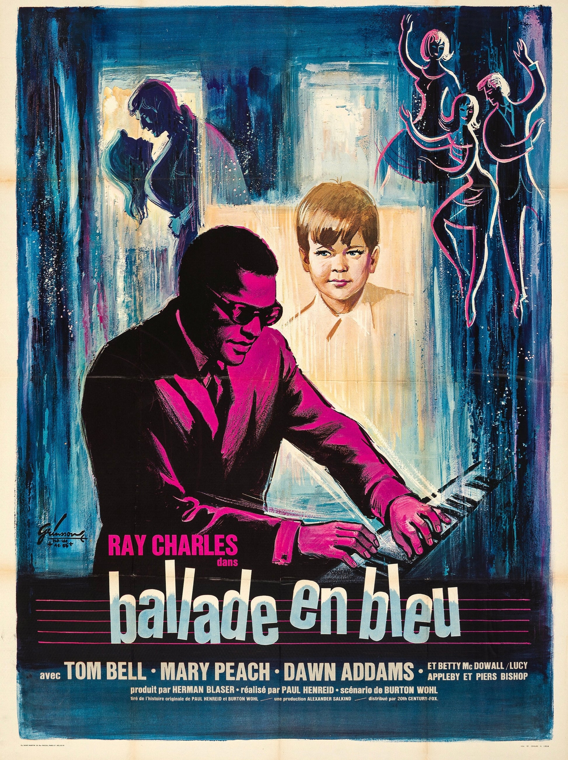 BALLAD IN BLUE MUSIC VINTAGE POSTER HQ RAY CHARLES