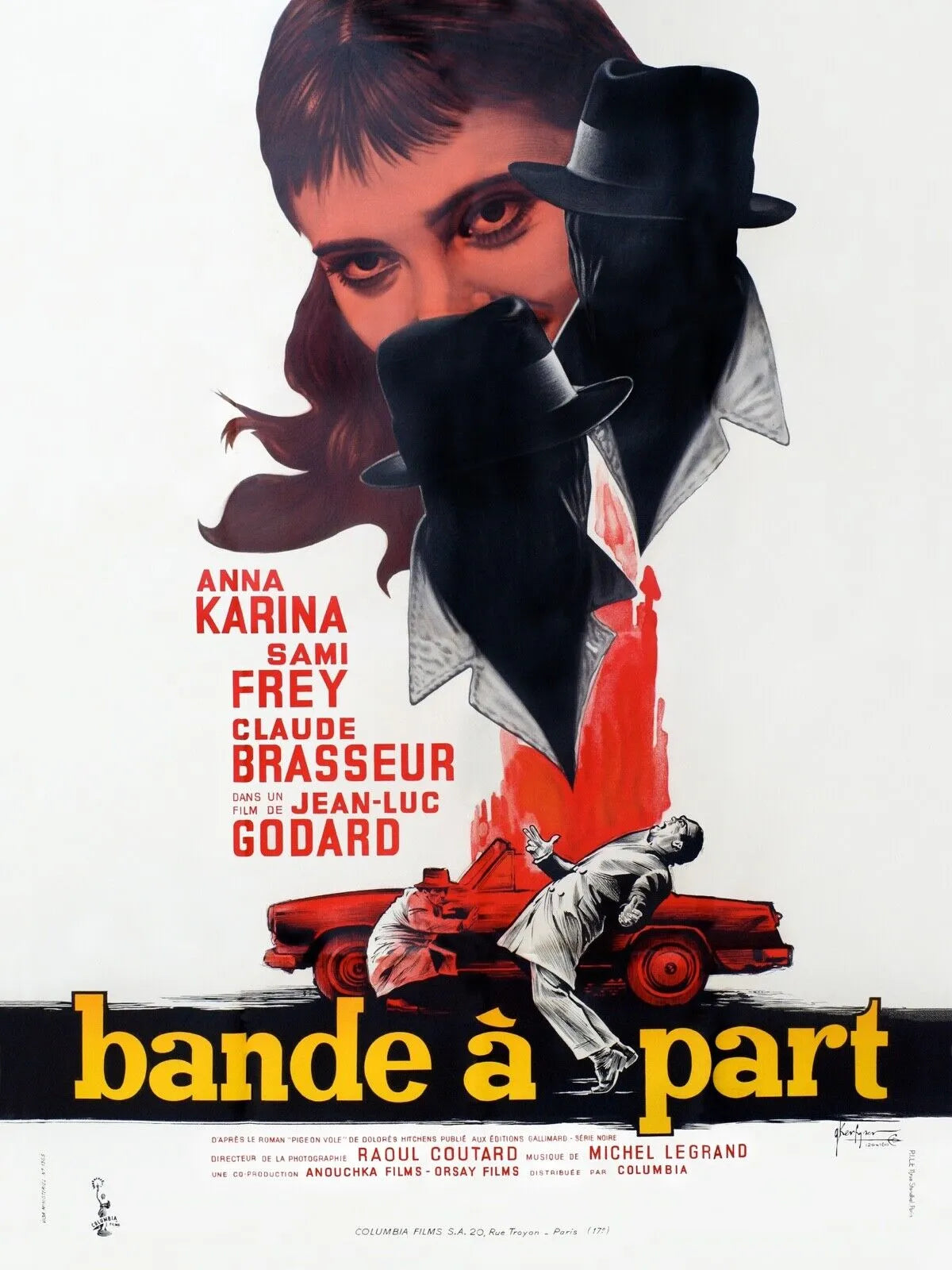 BANDE À PART, ANNA KARINA, 1964, REPRO MOVIE POSTER, VINTAGE, HQ