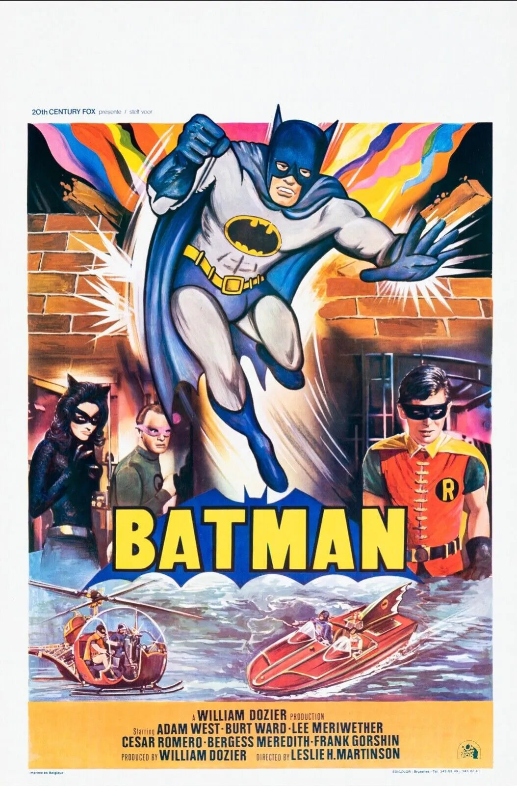 BATMAN, ADAM WEST, 1966, REPRO MOVIE POSTER, VINTAGE, HQ