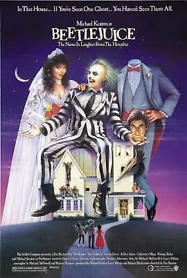 BEETLEJUICE, MICHAEL KEATON, 1988, REPRO MOVIE POSTER, VINTAGE, HQ