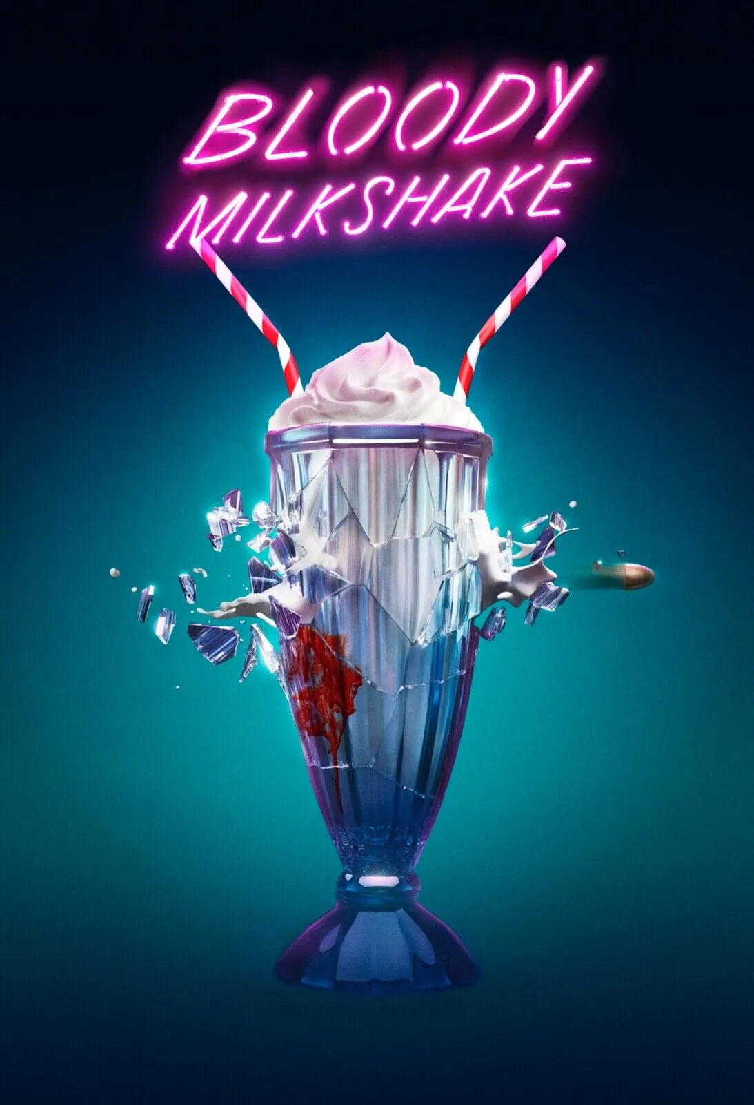 BLOODY MILKSHAKE, KAREN GILLAN, 2021, REPRO AFFICHE CINEMA VINTAGE